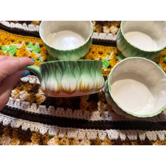 VTG 70s Georges Briard L'Oignon Onion Soup Bowl Set of Four with Handles